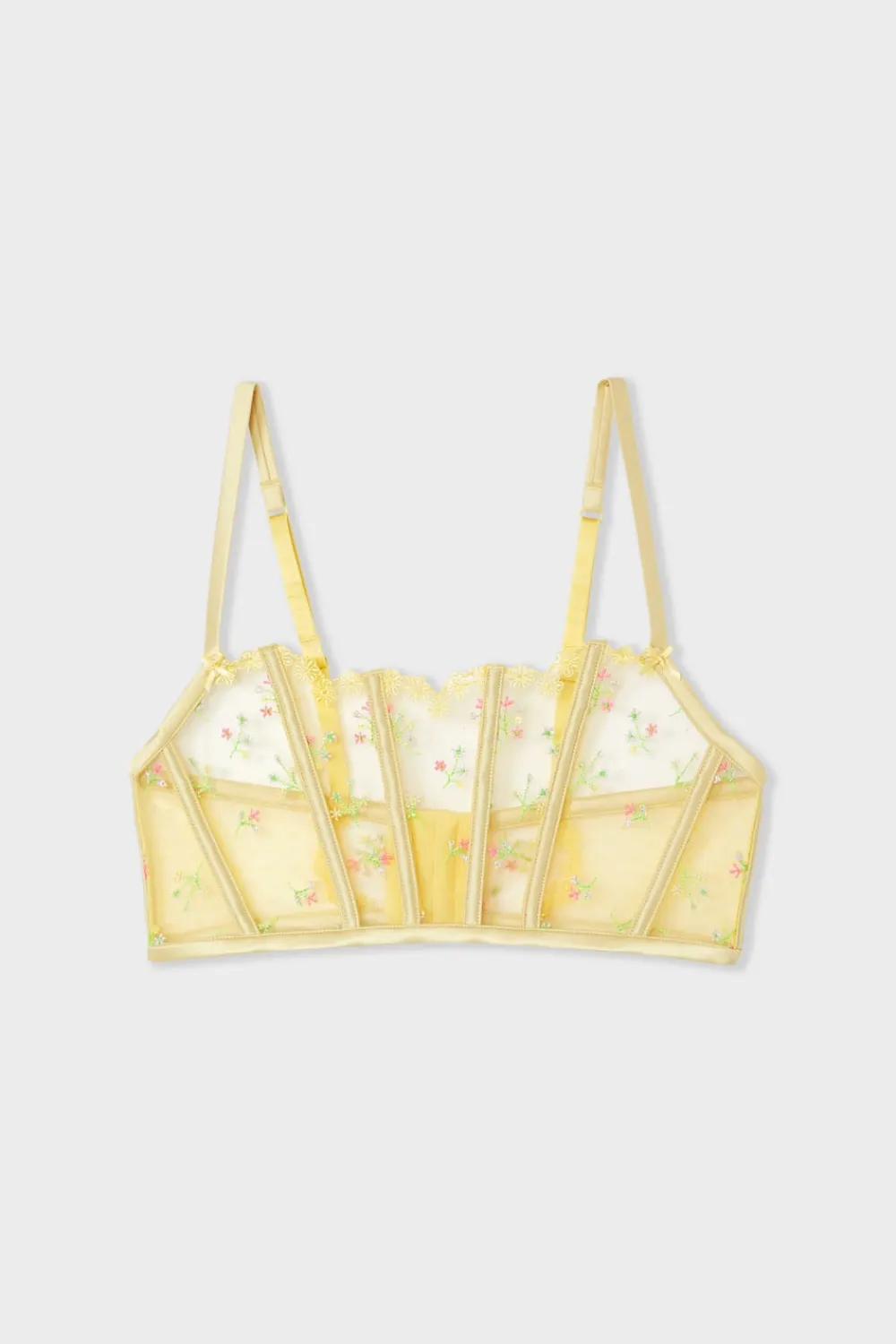 Best ETAM Sujetador bustier con bordado VAINILLA