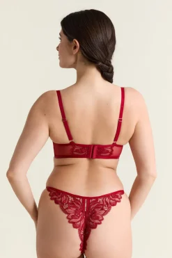 Outlet ETAM Sujetador bustier de bordado ROJO