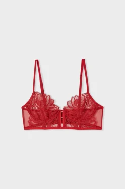 Outlet ETAM Sujetador bustier de bordado ROJO