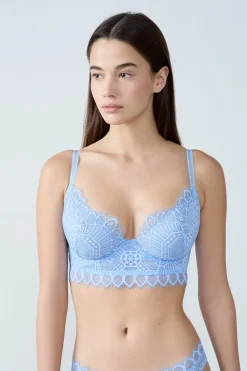 Sale ETAM Sujetador clásico de encaje AZUL