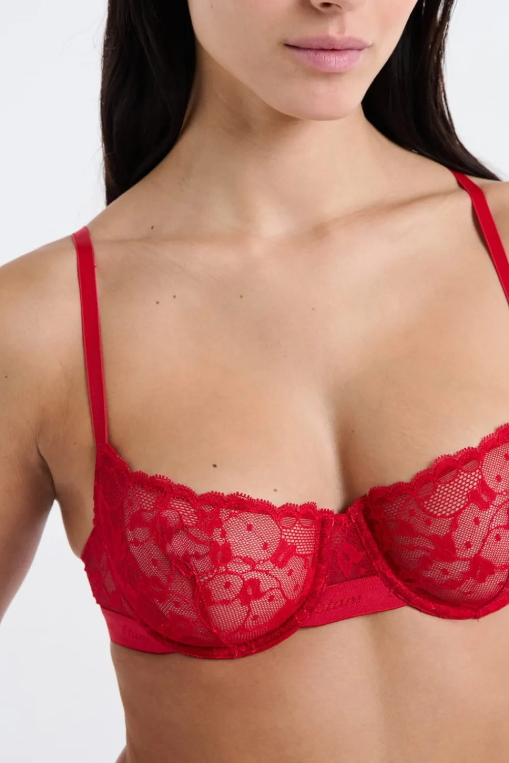 Hot ETAM Sujetador clásico de encaje ROJO