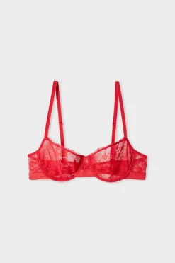 Hot ETAM Sujetador clásico de encaje ROJO