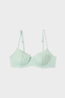 Clearance ETAM Sujetador clásico de encaje VERDE PÁLIDO