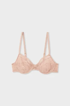Hot ETAM Sujetador clásico de encaje ROSA EMPOLVADO