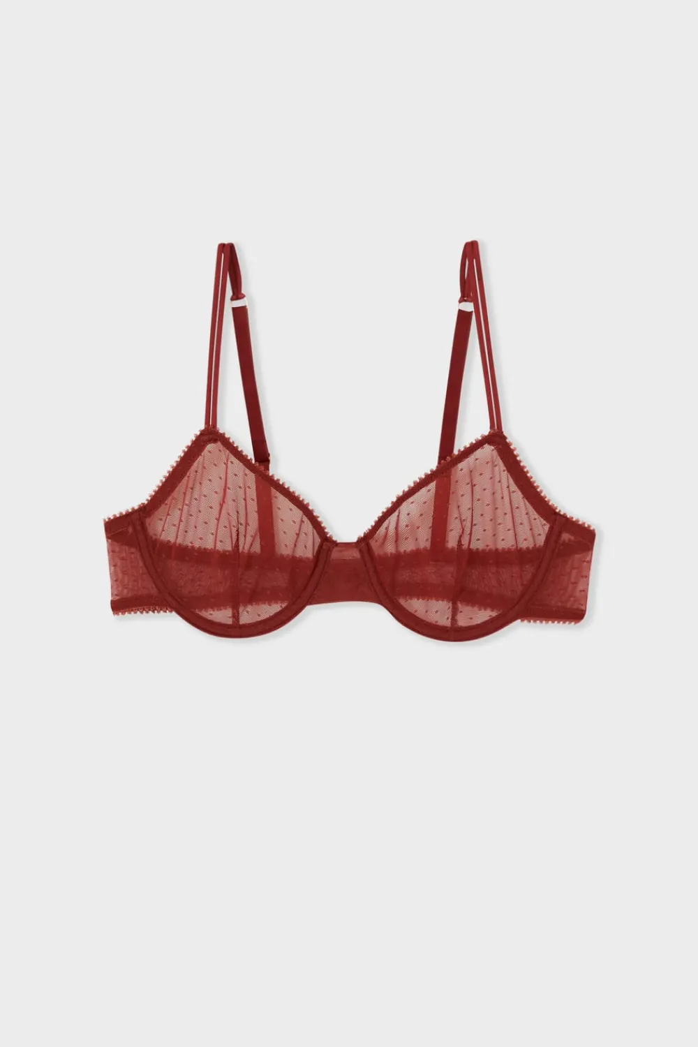 Outlet ETAM Sujetador clásico de tul TERRACOTTA