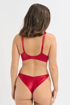 Clearance ETAM Sujetador con aros detalles bordados ROJO