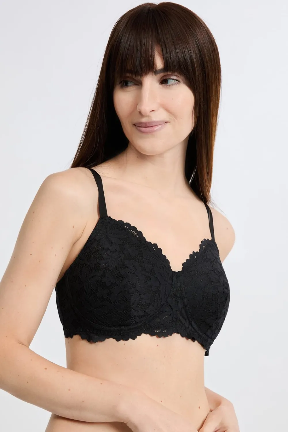 Discount ETAM Sujetador con copas finas post-mastectomía NEGRO