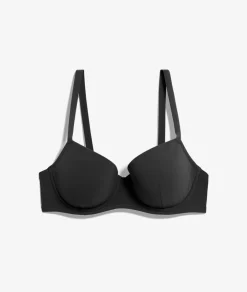 New ETAM Sujetador de bikini de copa fina NEGRO