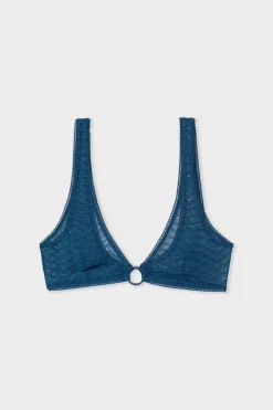 Clearance ETAM Sujetador de encaje AZUL PETRÓLEO