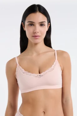 Best ETAM Sujetador de microfibra y encaje ROSA EMPOLVADO