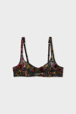 Discount ETAM Sujetador estampado NEGRO