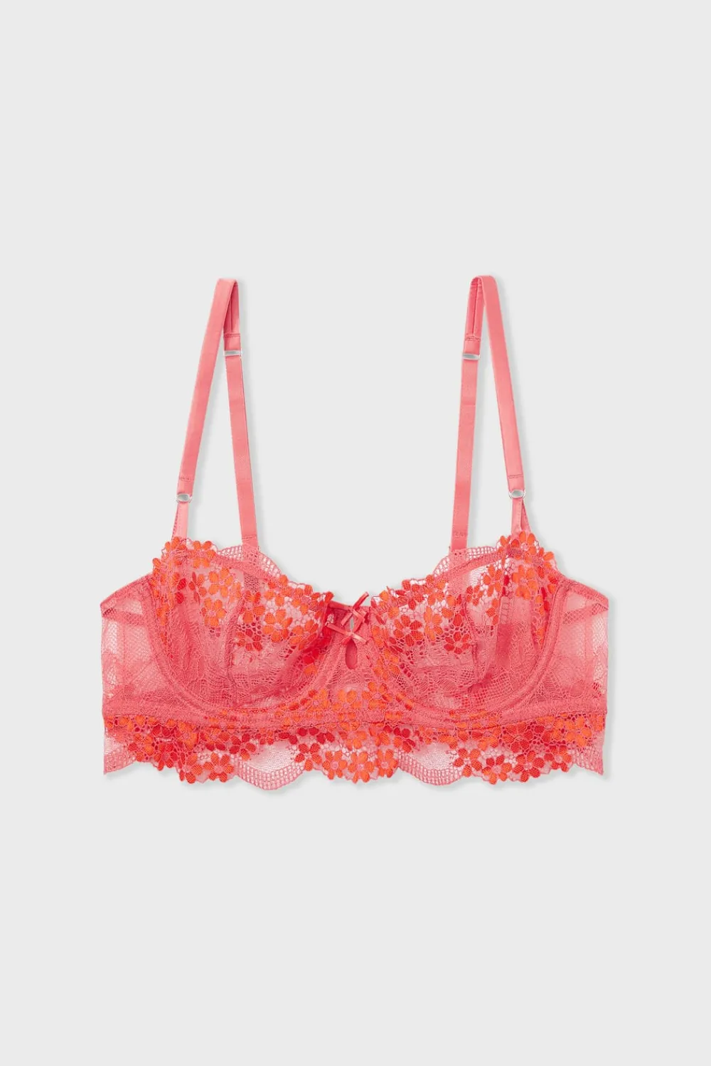Outlet ETAM Sujetador N. 9 - Balconnet con bordado floral ROSA