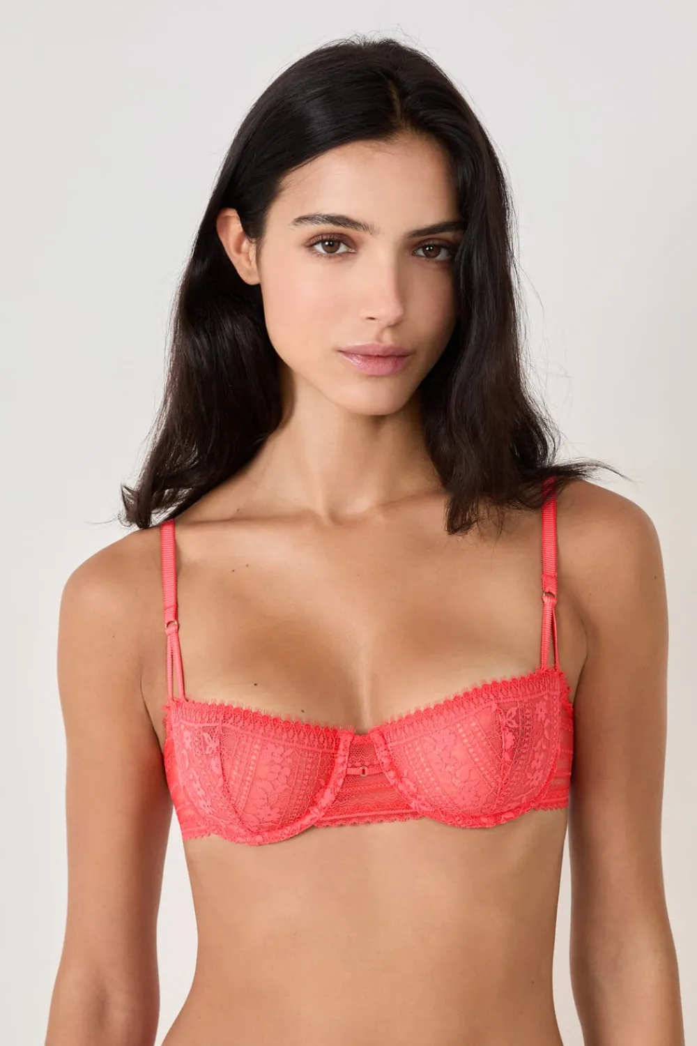 Discount ETAM Sujetador N. 9 - Balconnet de encaje ROSA