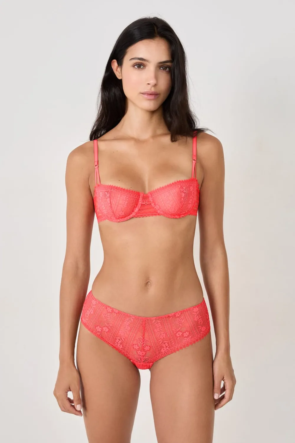 Discount ETAM Sujetador N. 9 - Balconnet de encaje ROSA