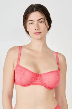 Discount ETAM Sujetador N. 9 - Balconnet de encaje ROSA