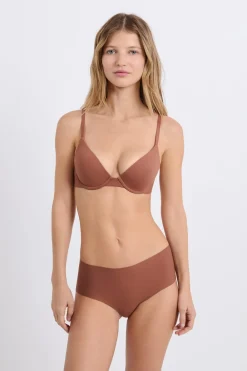 Online ETAM Sujetador Nº 2 - Push-up escote pronunciado MARRON