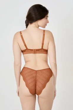 Sale ETAM Sujetador N. 9 - Balconet de encaje MARR&Oacute;N