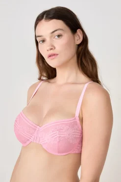 Outlet ETAM Sujetador N. 9 - Balconet de encaje ROSA CARAMELO