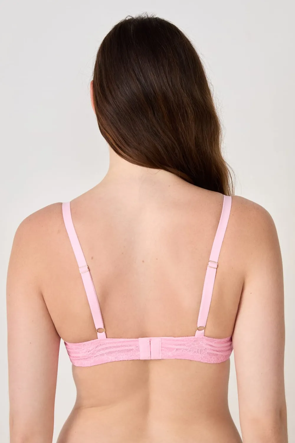 Outlet ETAM Sujetador N. 9 - Balconet de encaje ROSA CARAMELO