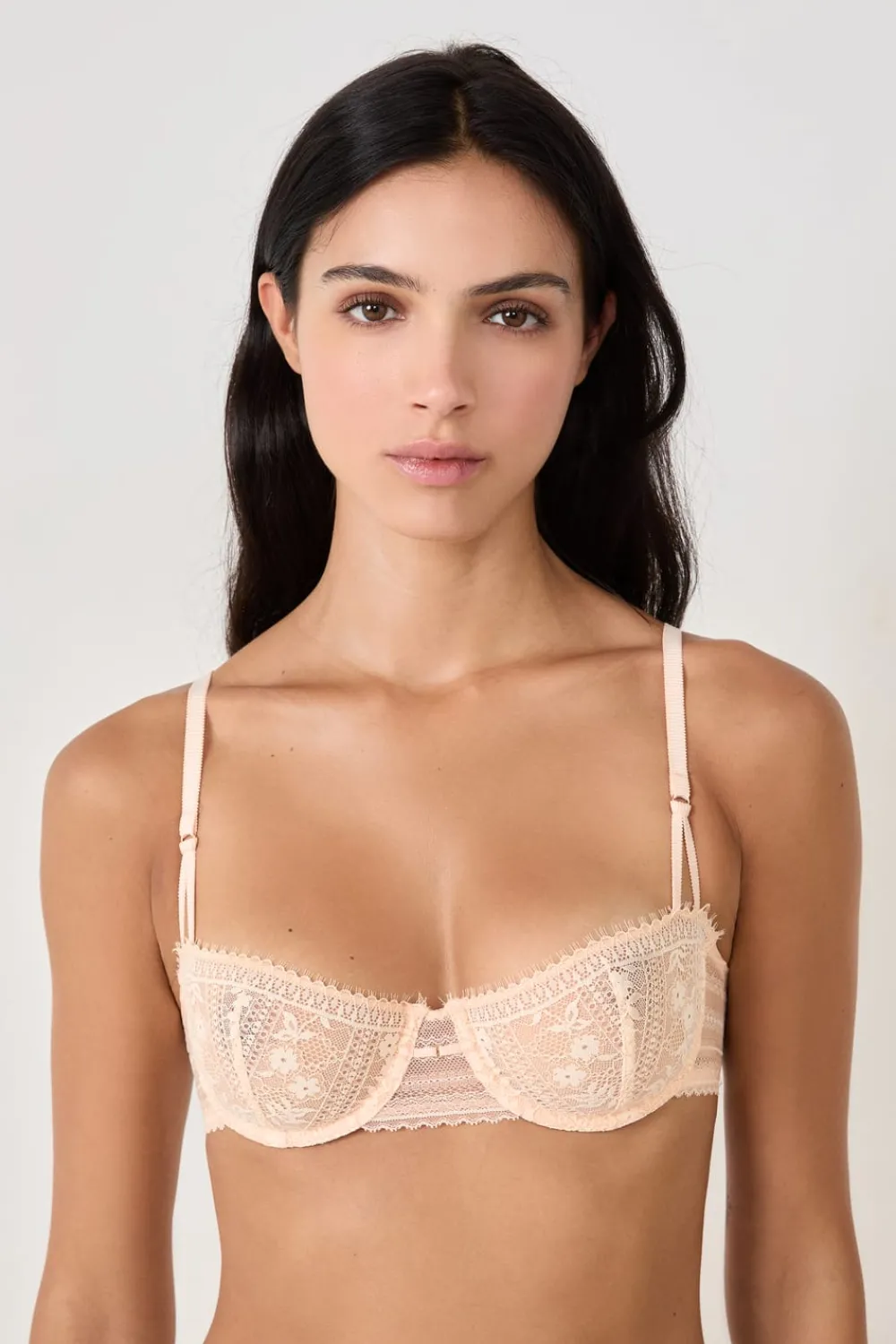 Clearance ETAM Sujetador N. 9 - Balconnet de encaje ROSA CLARO