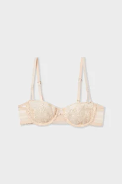 Clearance ETAM Sujetador N. 9 - Balconnet de encaje ROSA CLARO