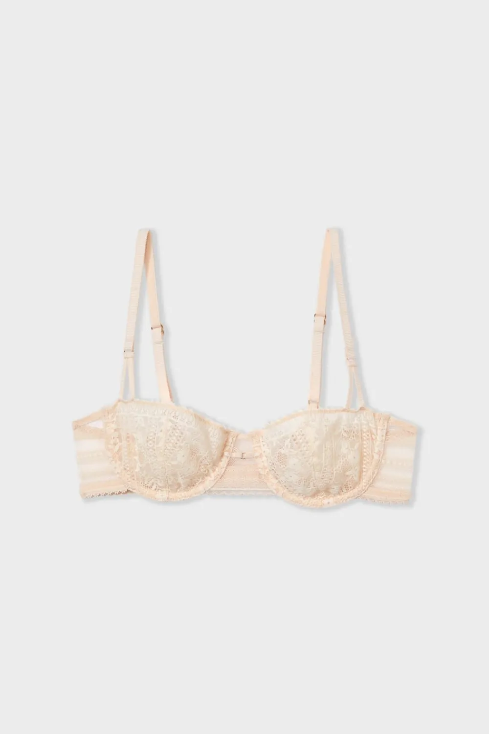 Clearance ETAM Sujetador N. 9 - Balconnet de encaje ROSA CLARO