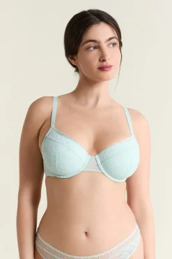 Discount ETAM Sujetador N.º 4 - Copas finas AZUL VERDOSO