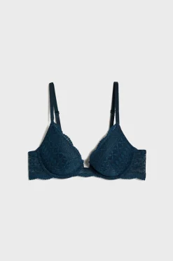 New ETAM Sujetador Nº 2 - Push up escote pronunciado AZUL TINTA