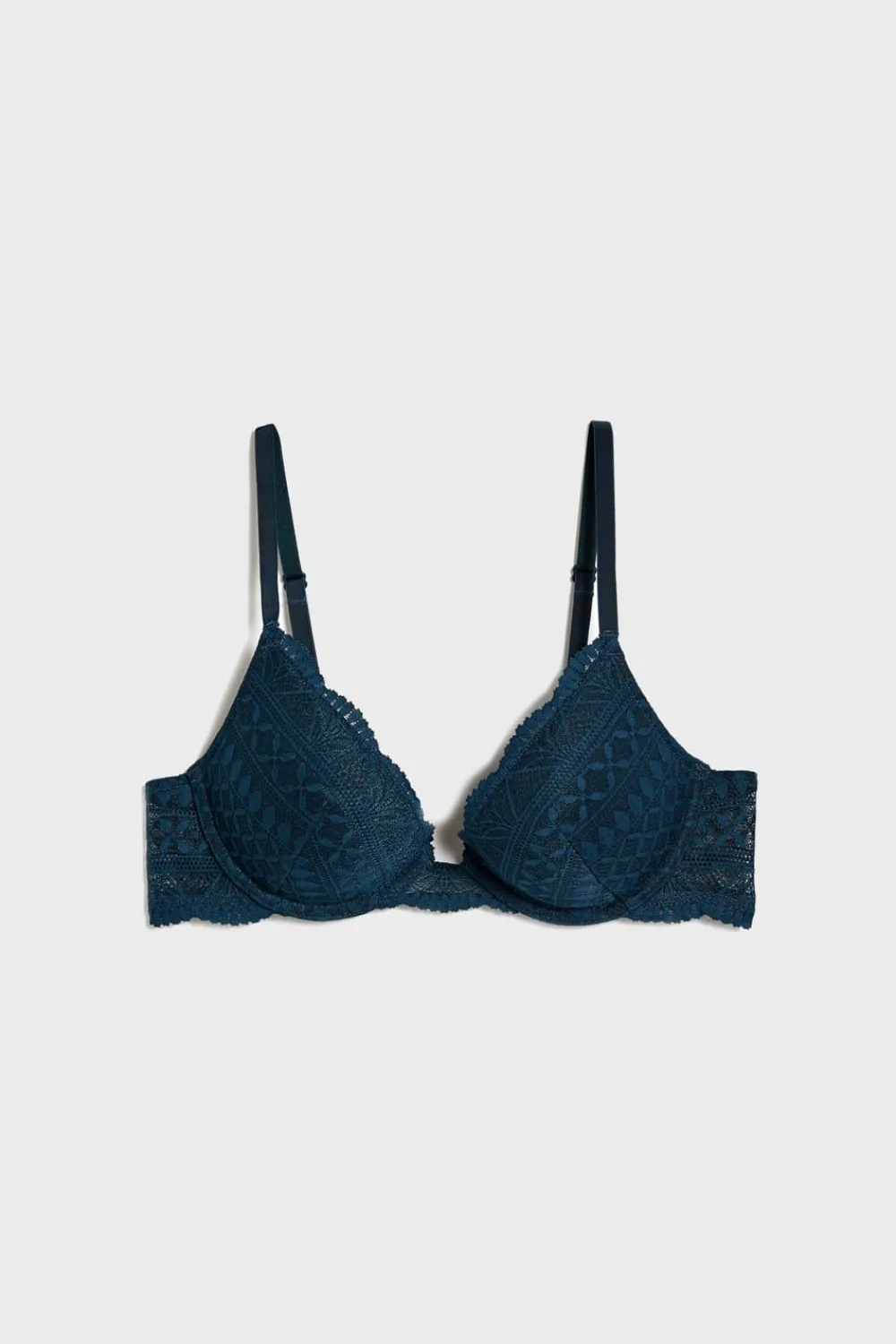 New ETAM Sujetador Nº 2 - Push up escote pronunciado AZUL TINTA