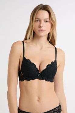 Hot ETAM Sujetador Nº 2 - Push up escote pronunciado NEGRO