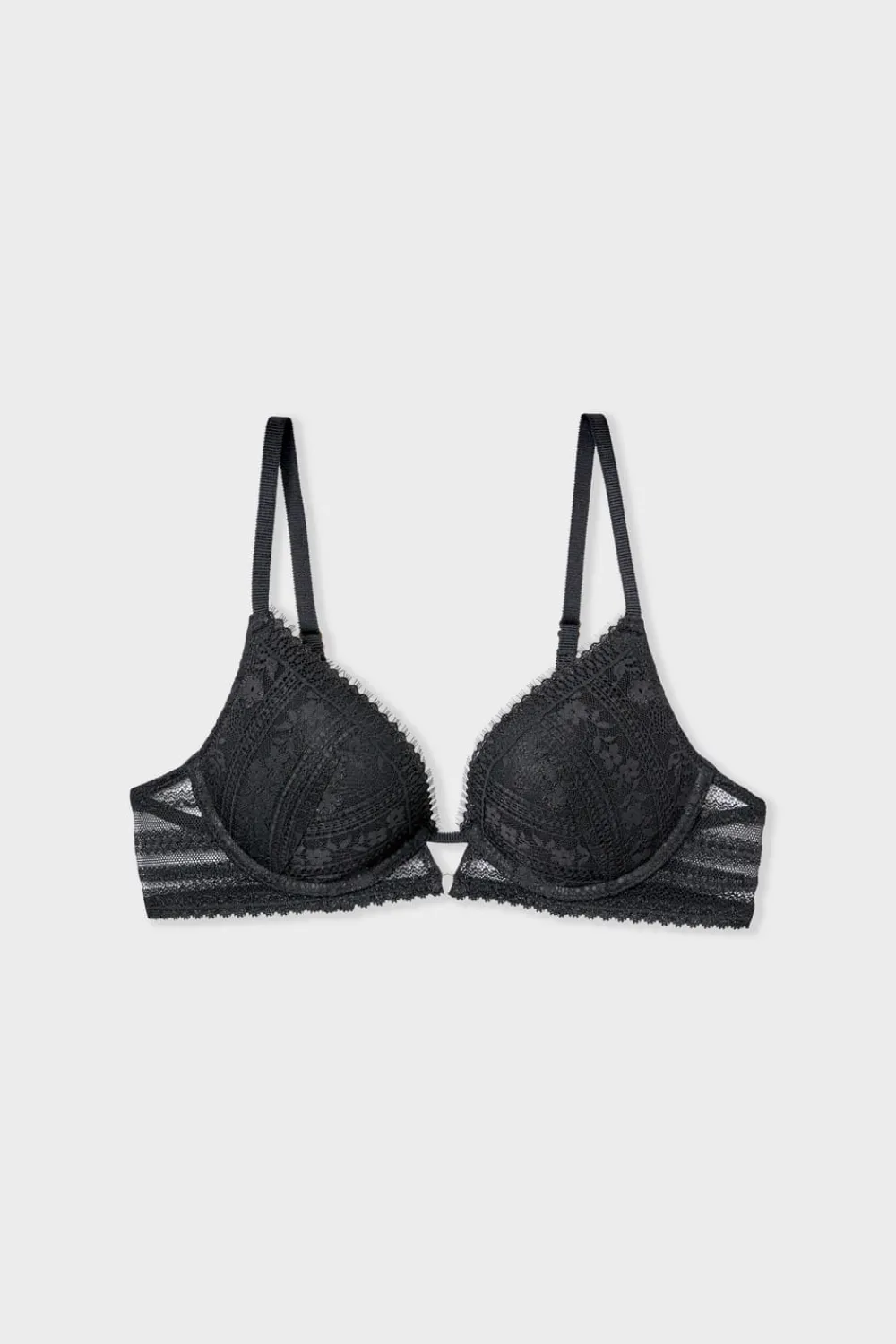Clearance ETAM Sujetador N. 2 - Push-up escote pronunciado NEGRO