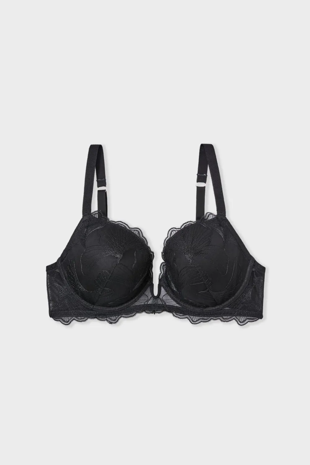 Sale ETAM Sujetador N. 5 - Push-up escotado NEGRO