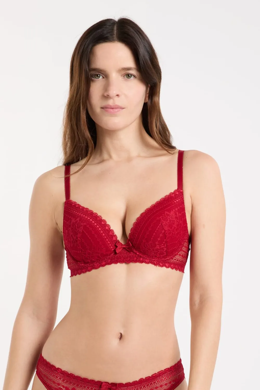 New ETAM Sujetador Nº 2 - Push-up escote pronunciado CARDINAL