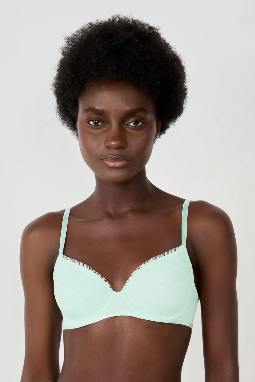 Clearance ETAM Sujetador N. 4 - Sujetador copa fina VERDE PÁLIDO