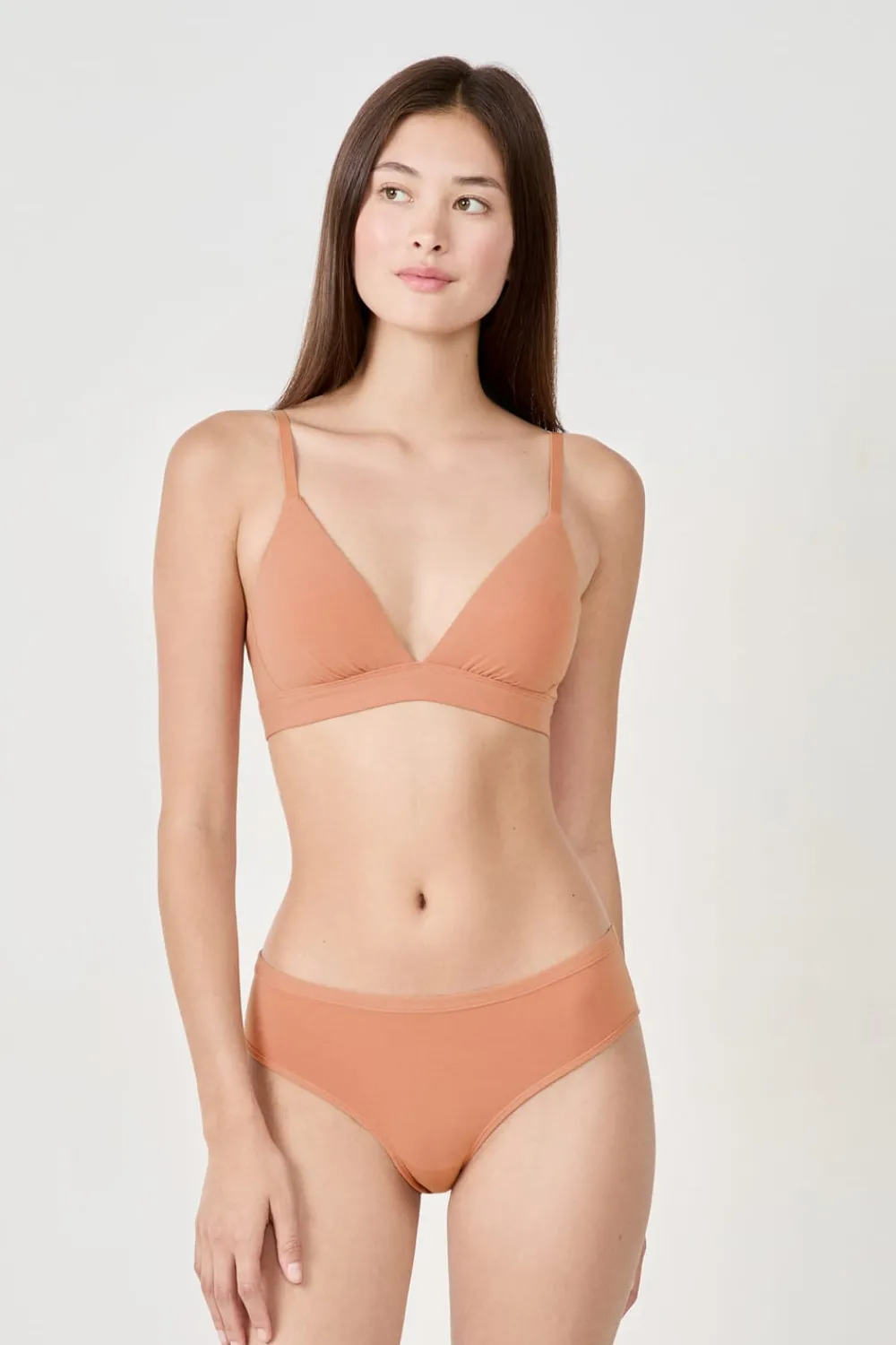 Outlet ETAM Sujetador N. 8 - Sujetador triángulo sin aros ROSA EMPOLVADO