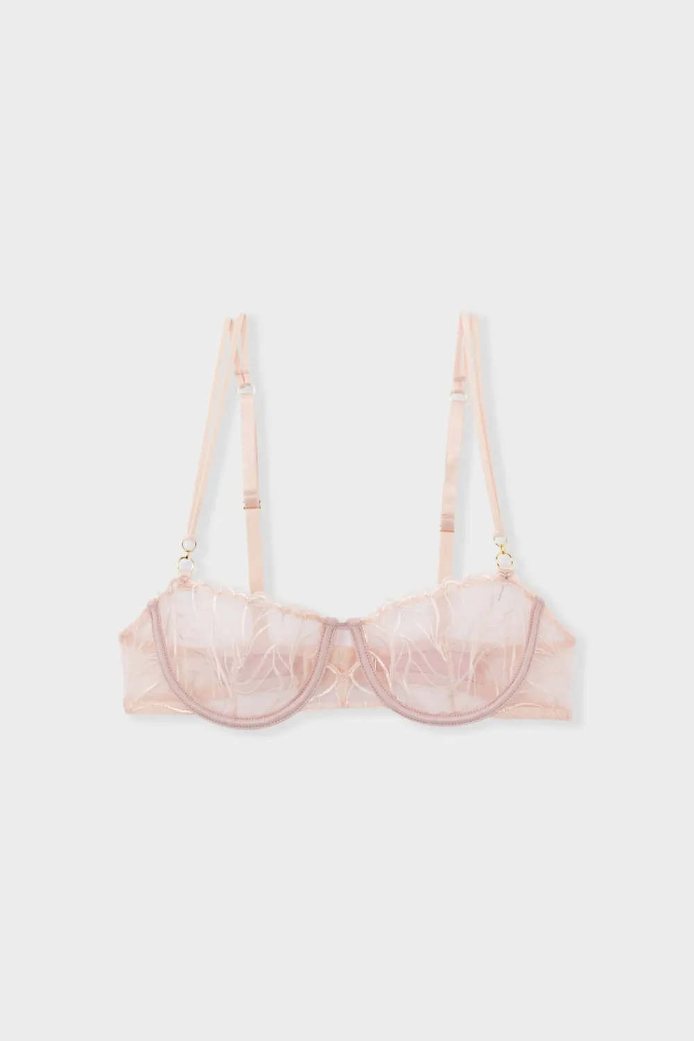 Clearance ETAM Sujetador N.9 - Balconet de encaje ROSA EMPOLVADO