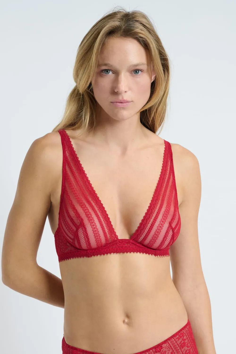 Online ETAM Sujetador N.7 - Balconette con lazo de encaje ROJO