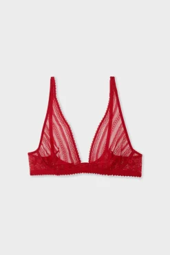 Online ETAM Sujetador N.7 - Balconette con lazo de encaje ROJO