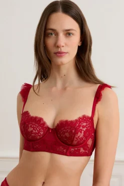 Online ETAM Sujetador N.9 - Balconnet bustier de encaje ROJO