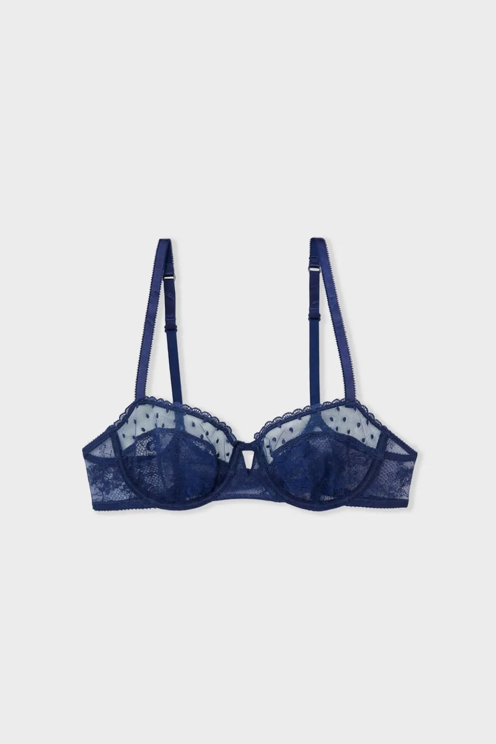 Discount ETAM Sujetador N.9 - Balconnet con bordado marino