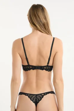 Hot ETAM Sujetador N.9 - Balconnet con bordado NEGRO