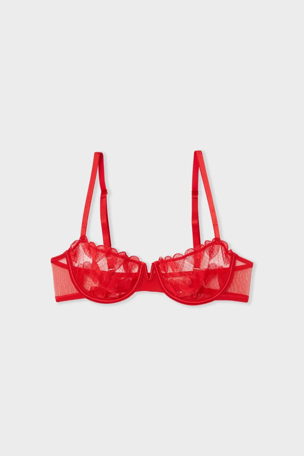 Online ETAM Sujetador N.9 - Balconnet con bordado de corazones ROJO