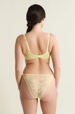 Sale ETAM Sujetador N.9 - Balconnet con bordado AMARILLO PÁLIDO.