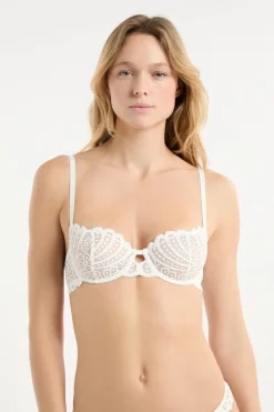 Clearance ETAM Sujetador N.9 - Balconnet con bordado crudo