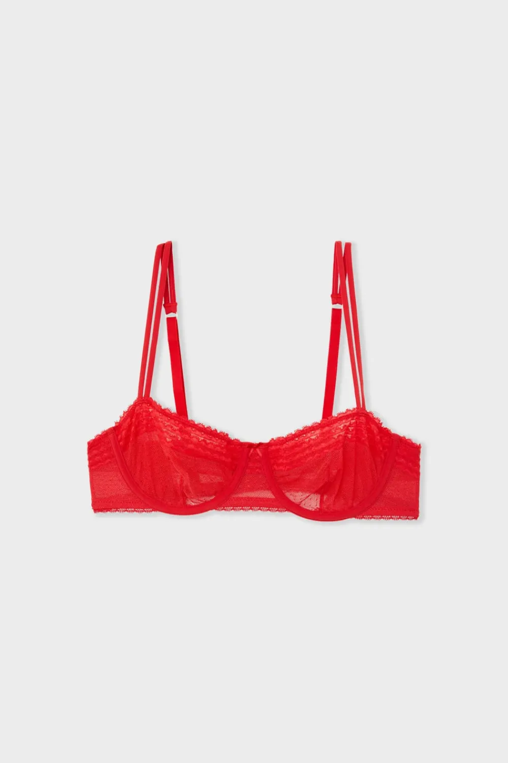 Outlet ETAM Sujetador N.9 - Balconnet de encaje ROJO
