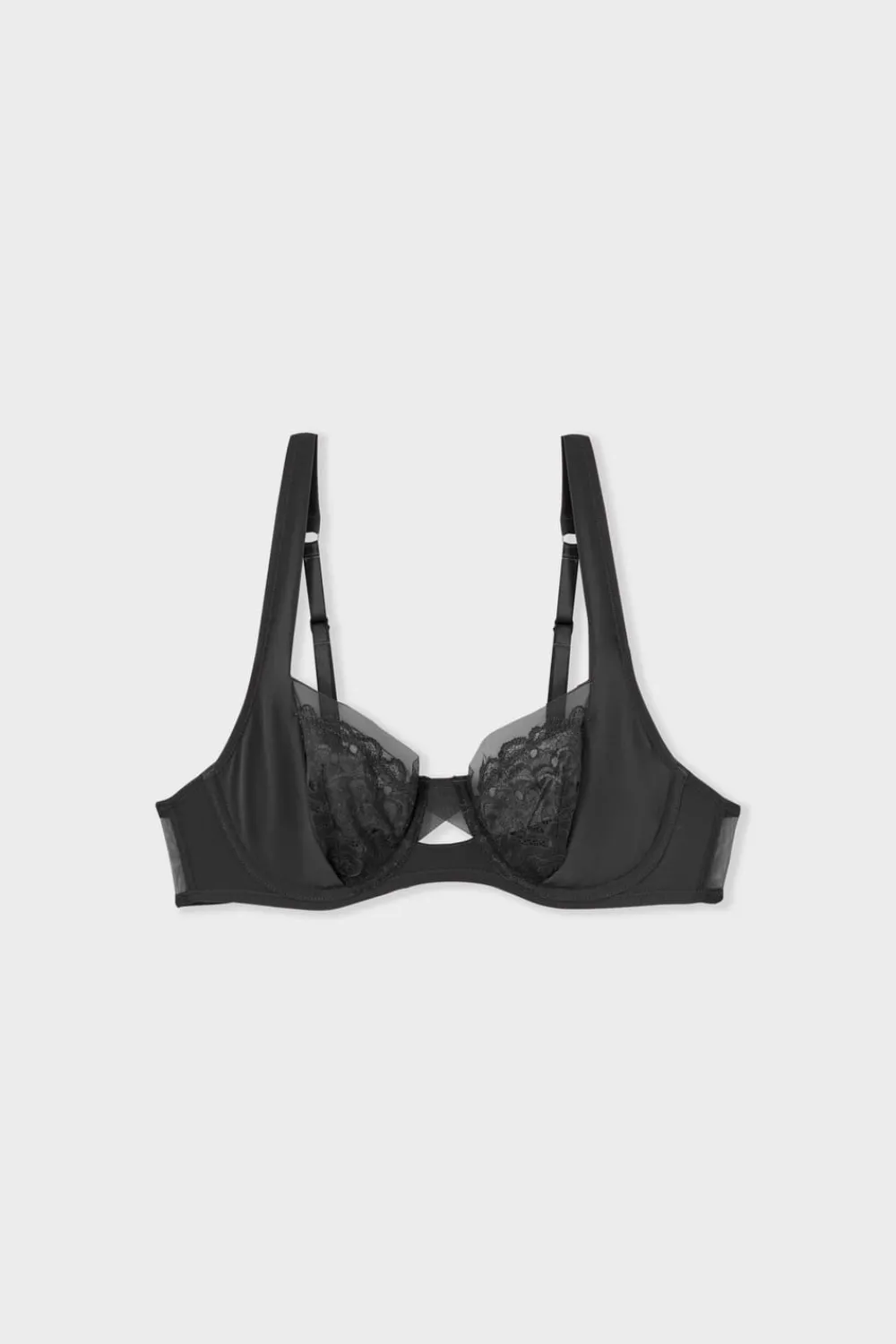 Clearance ETAM Sujetador N.9 - Balconnet de encaje NEGRO
