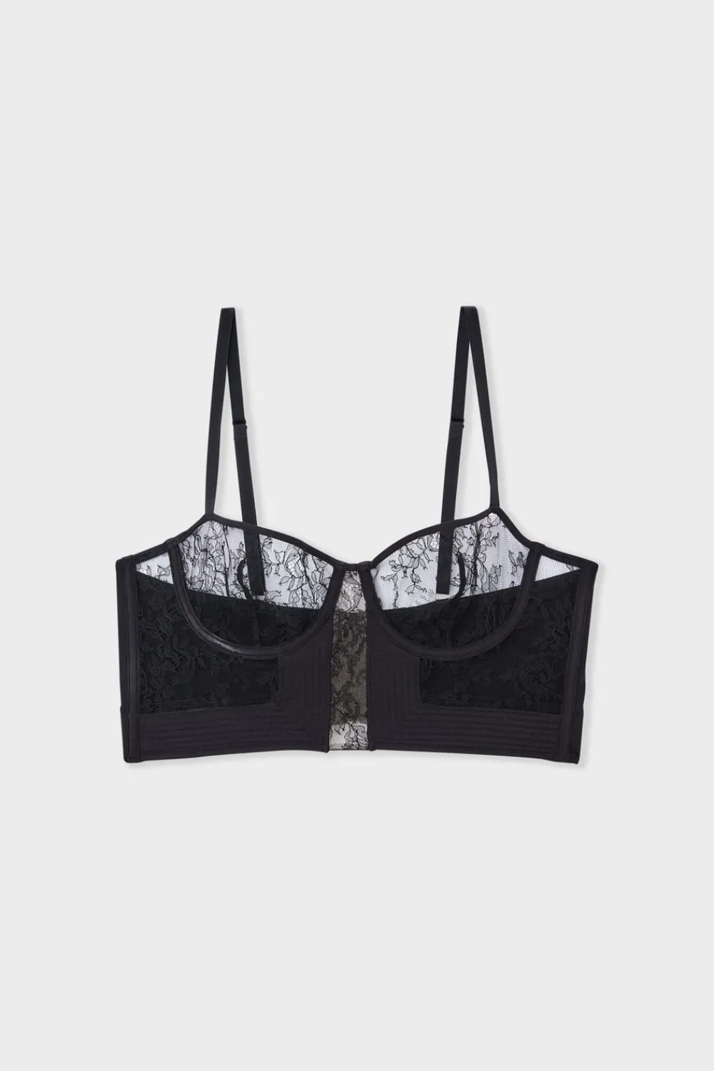 Best ETAM Sujetador N.9 - Balconnet de encaje NEGRO