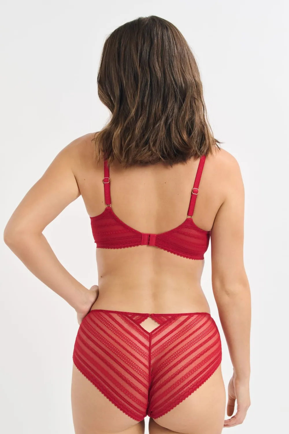 Clearance ETAM Sujetador N.9 - Balconnet de encaje ROJO