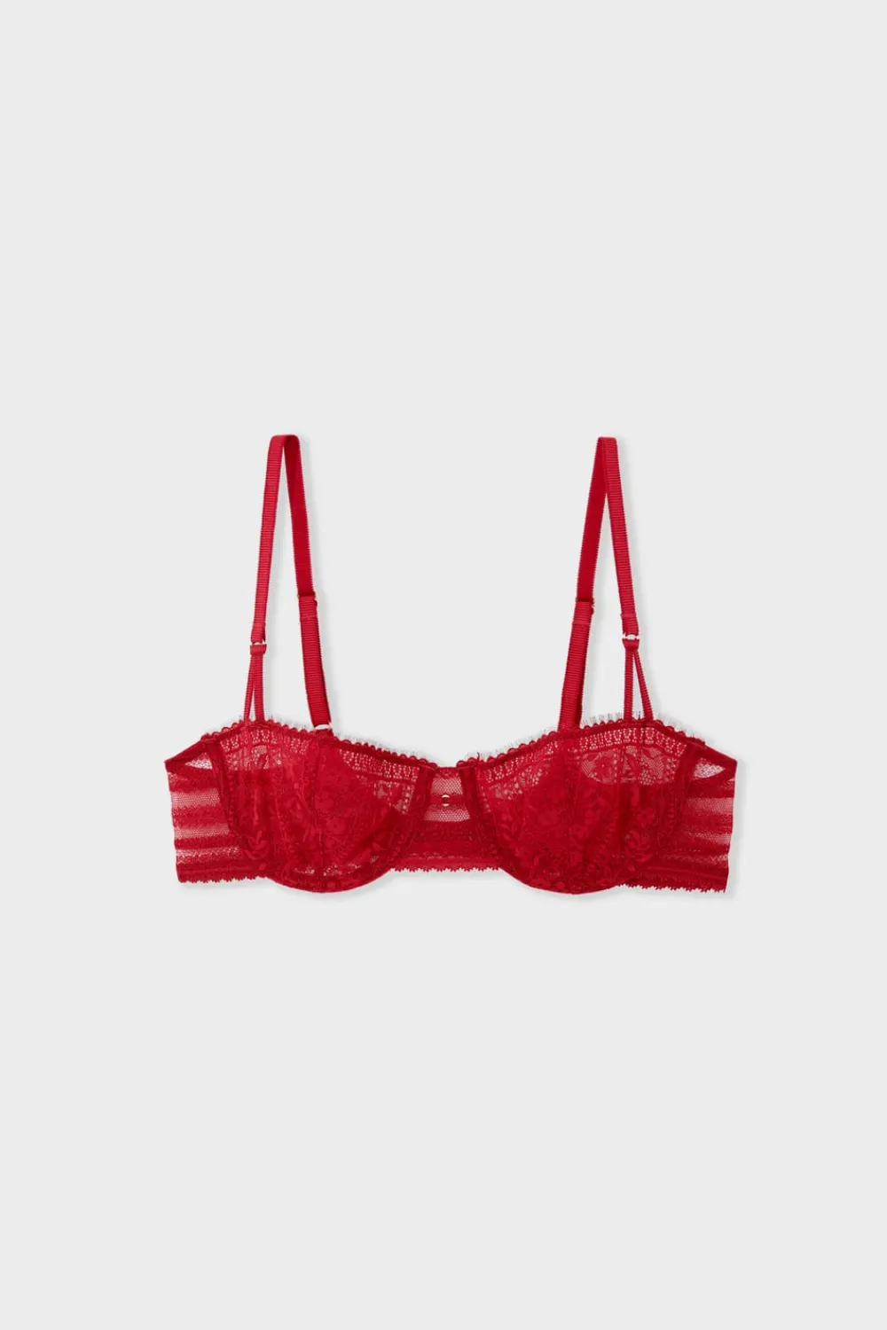 Clearance ETAM Sujetador N.9 - Balconnet de encaje ROJO