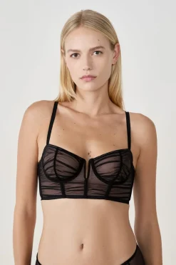 Hot ETAM Sujetador N.9 - Balconnet de tul NEGRO